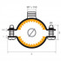 50 colliers de plomberie simple Isophonique M7 X 150 mm - D. 42