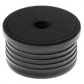 500 Embouts ronds - Intérieur fileté M8 - D. 25 mm - Noir - Ép. tube 1,6 - 2 mm