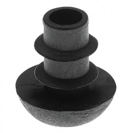 Butée ronde semi-sphérique - D.15,5 mm - Noir