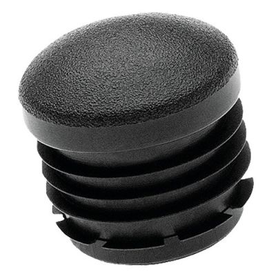 Embout rond - Intérieur cannelé - D.10 mm - Noir