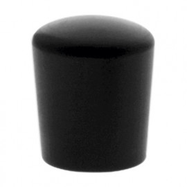 Embout rond - Extérieur flexible - D. 12 mm - Noir