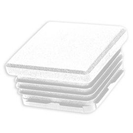 500 Embouts carrés - Intérieur cannelé - 16 x 16 mm - Blanc