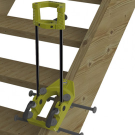 Support de perçage pivotant avec dispositif de serrage pour la construction d'escaliers pour mèche bois charpente 350 mm