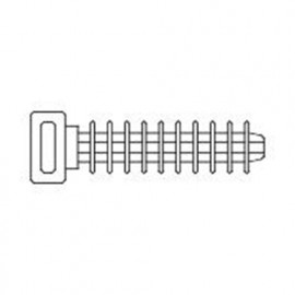 100 taquets colliers, gris, nylon - D. 8 mm