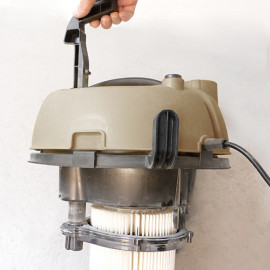 Aspirateur eau et poussière à décolmatage, cuve Inox 20 L - 1 000 W 230 V - PLASTER 20