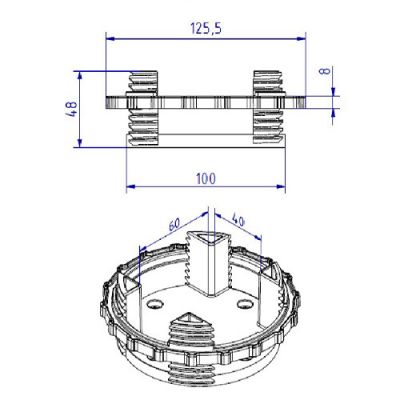 Plot réglable "Système Cradle" pour plancher intérieur - Ht. 10 à 45 mm