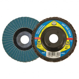 10 disques/plateaux à double lamelles zirconium SUPRA SMT 645 D. 115 x 22,23 mm Gr 40 - 278590 - Klingspor