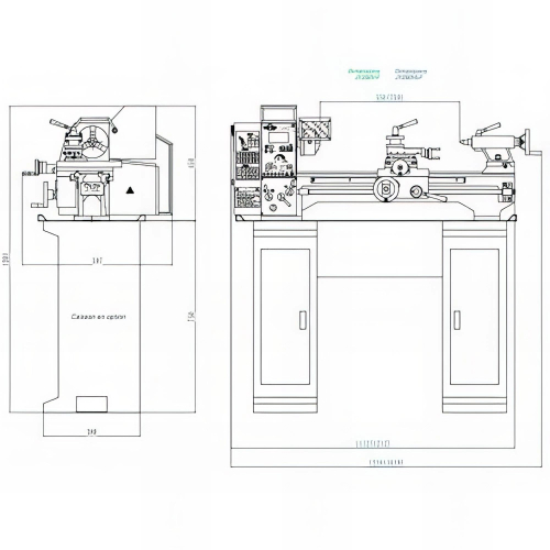 Tour métaux monophasé 750 mm - 750 W 230 V