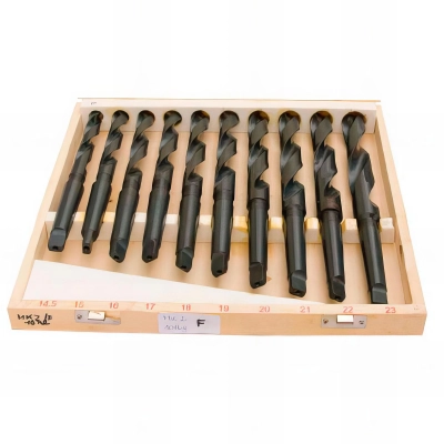 Coffret de 10 forets hélicoïdaux laminés CM2 D. 14,5 à 23 mm - MB-SBS-MK2-10TLG-W - Métalprofi