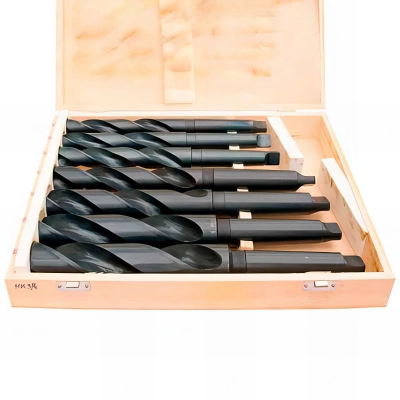 Coffret de 7 forets hélicoïdaux fraisés CM3 et CM4 D. 24 à 44 mm - MB-SBS-MK34-7TLG-F - Métalprofi