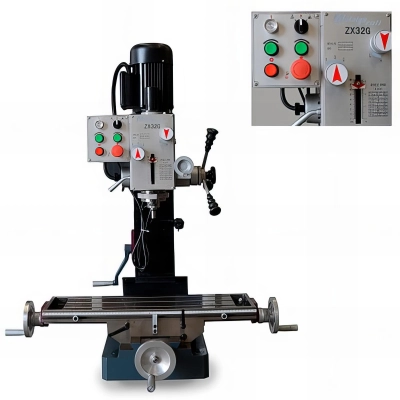 Perceuse fraiseuse métal D. 32 mm 230 V 750 W avec boite à engrenages - ZX32G - Métalprofi