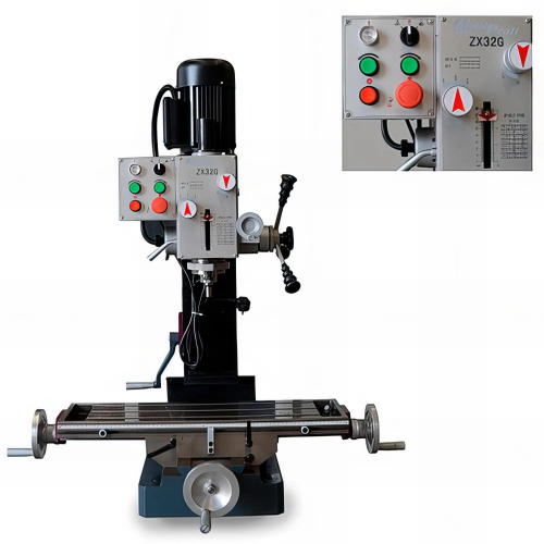 Perceuse fraiseuse métal D. 32 mm 230 V 750 W avec boite à engrenages - ZX32G - Métalprofi