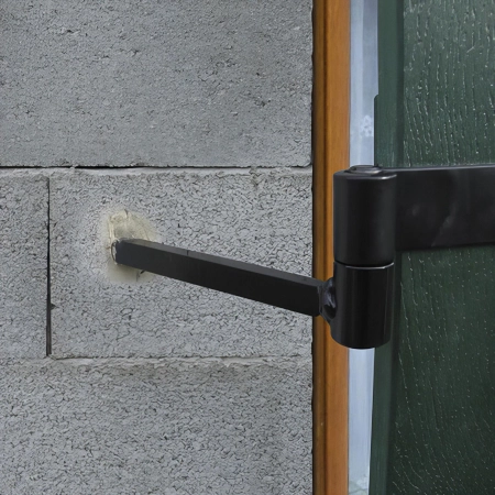 12 Gonds de volet Isolation thermique résine D. 16 x 400 mm - Clav. D. 16 mm - Simple volet - Noir