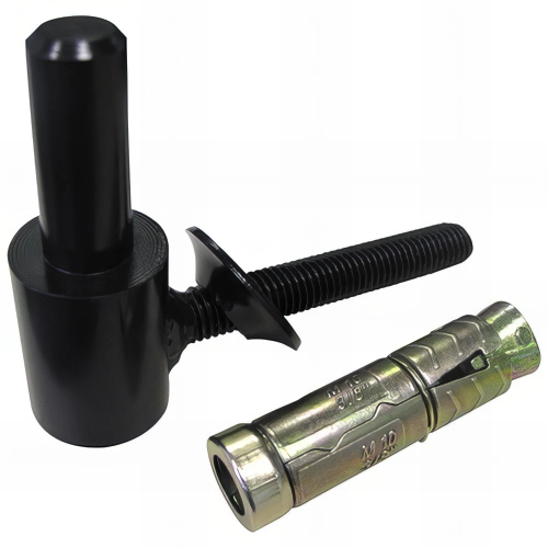 12 Gonds de volet à visser D. 10 x 70 mm + Cheville M10 - Clav. D. 14 mm - Noir