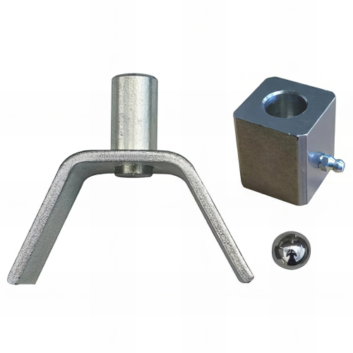 Pivot de portail acier avec seuil à sceller - Carré 45 x 45 mm - Kit fixation haute et basse