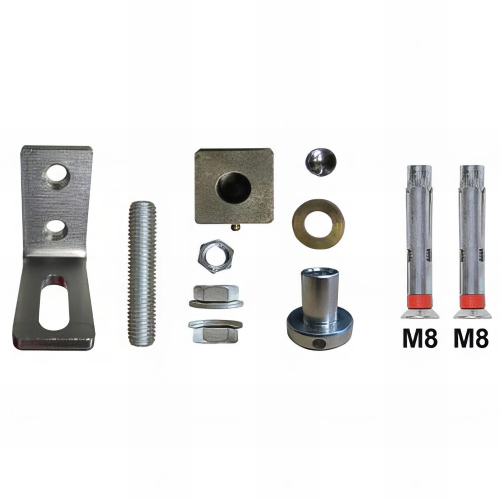 Pivot de portail acier sans seuil à cheviller - Carré 35 x 35 mm - Kit fixation haute et basse