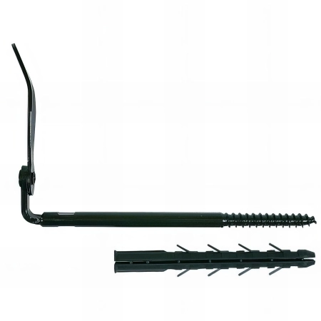 25 Arrêts de volet pour parpaing et brique creuse D. 10 x 190 mm + cheville D. 12 x 130 mm - Noir