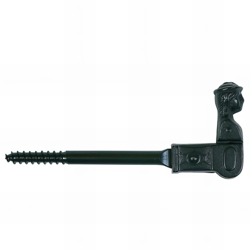 12 Arrêts de volet tête de bergère à visser - Pour matériaux pleins - D.10 x 130 mm - Noir