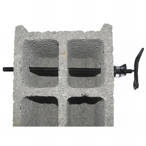 20 Arrêts volet traversant D. 10 x 300 mm avec butée réglable - Pour parpaing / brique creuse - Noir