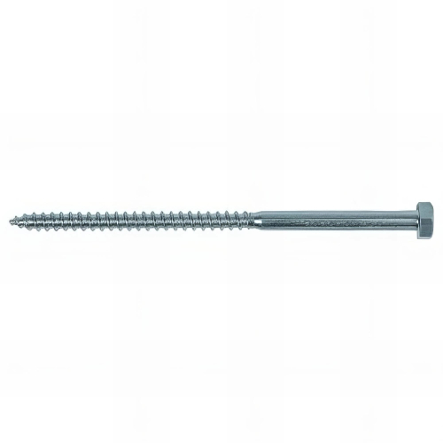 10 Tirefonds - Tête hexagonale 19 mm - D. 12 x 240 mm - Zingué - Boîte de 10 pcs