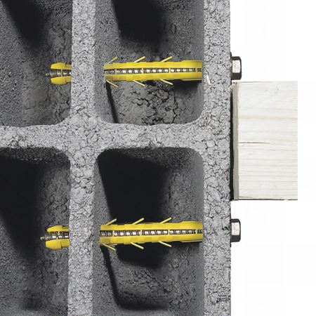 25 Chevilles sabot charpente D. 12 x 130 mm + Tirefond D. 10 x 140 mm + Rondelle - Zingué jaune