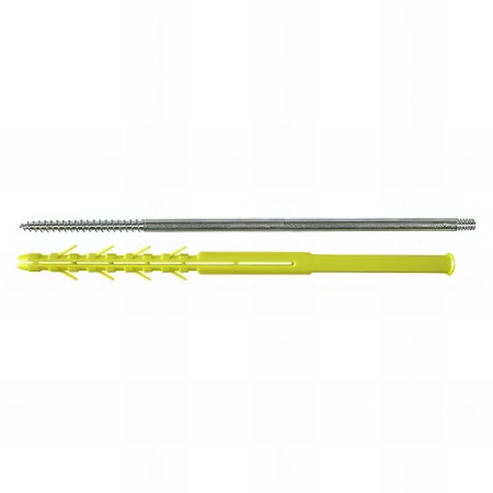 10 Fixations de descente d'eaux pluviales M7 x 250 mm - Cheville D. 10 x 240 mm - Zingué