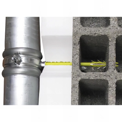 10 Fixations de descente d'eaux pluviales M7 x 250 mm - Cheville D. 10 x 240 mm - Zingué 2