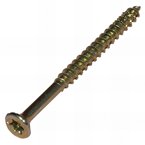 100 Vis à bois tête fraisée Torx T30 - D. 6 x 240 mm - Zingué jaune