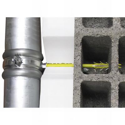 25 Fixations de descente d'eaux pluviales M7 x 170 mm - Cheville D. 10 x 160 mm - Zingué 2