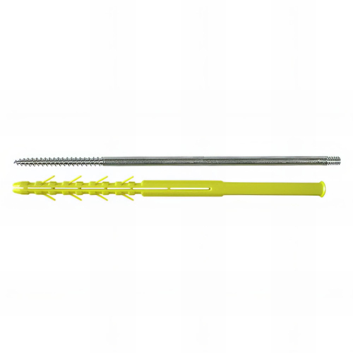 25 Fixations de descente d'eaux pluviales M8 x 170 mm - Cheville D. 10 x 160 mm - Zingué jaune