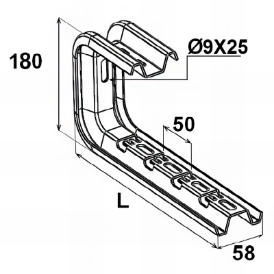 10 Équerres universelles CWU - H. 180 x L. 500 mm - Zingué 2