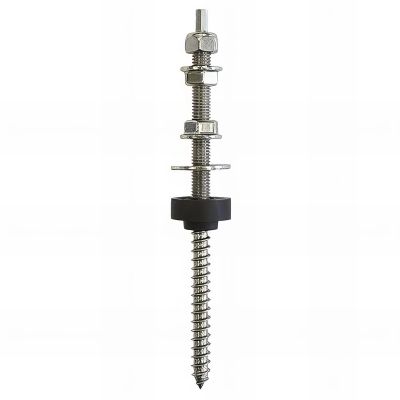 20 Vis double filet pour panneaux photovoltaïques D. 8 x 150 mm - Inox A2