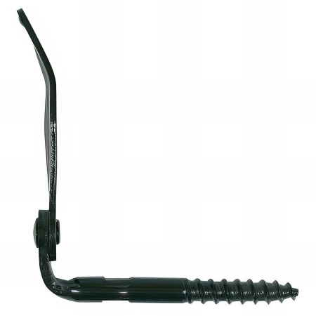 2 Arrêts de volet à visser pour matériaux pleins - Tige D. 10 x 130 mm - Noir