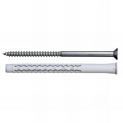 10 Chevilles longues "CQLV" D. 8 x 80 mm + Vis tête fraisée Torx T30 / D. 5,5 x 80 mm - Zingué