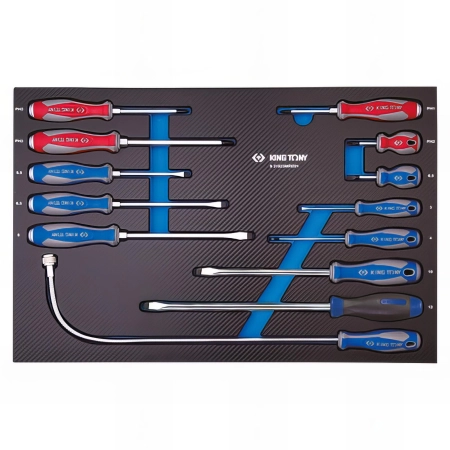 Set Tournevis KING TONY 10 Pièces - Fente Et Phillips® Pour Bricolage