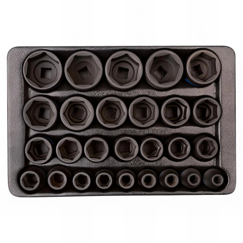 Thermoformé de douilles à chocs 1/2" métriques - 27 pièces