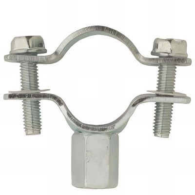 50 colliers lourd MARKS35, double embase Acier Zingué, classique - M8 - M10 - Diamètre tube 26 - 34 mm