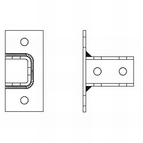 12 supports pour charges lourdes, support base rectangulaire "U" indextrut M12 (41 / 21 - 41 / 41)