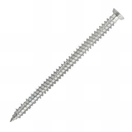 100 vis béton fixation directe spéciale huisserie, tête fraisée, TX30, zingué - 7.5 x 122 mm
