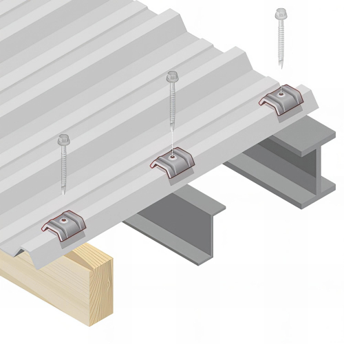 100 Cavaliers étanches pour vis bacs acier Type C2 TRAPEZO TYPE C - RAL 7016