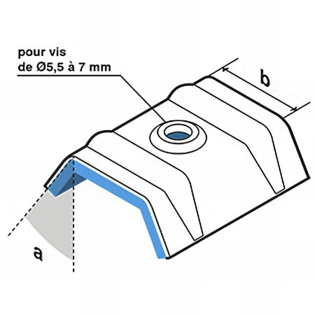 100 Cavaliers étanches pour vis bacs acier Type E2 TRAPEZO TYPE E - RAL 8012