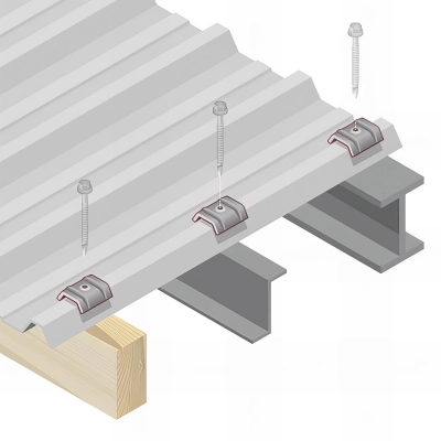 100 Cavaliers étanches pour vis bacs acier Type E3 TRAPEZO TYPE E - RAL 9005 2