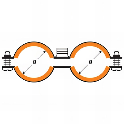 50 colliers sanitaire premium double isophonique D. 18 mm 2