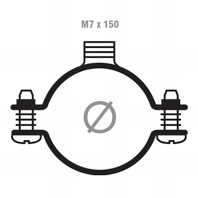 50 colliers de plomberie simple - M7 x 150 mm - D. 36 mm 2