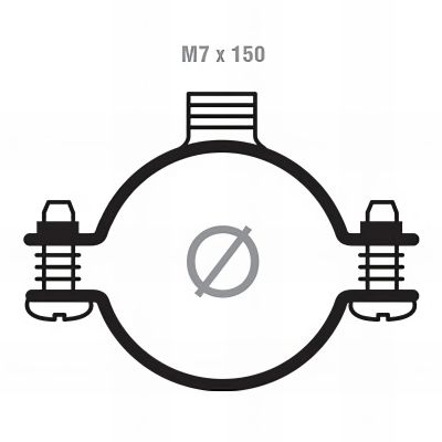 50 colliers de plomberie simple - M7 x 150 mm - D. 50 mm 2