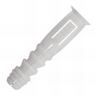 100 chevilles universelles polyéthylène avec collerette - 8 x 40 mm