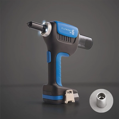 Coffret riveteuse E-6, 2 Batterie 18V Li-Ion - 2.0Ah, chargeur et accessoires 2