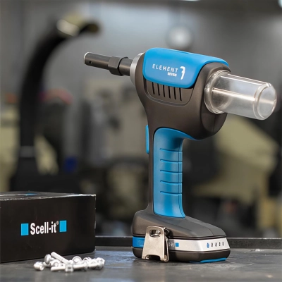 Coffret riveteuse E-7, 2 batterie élément 18V Li-Ion - 2.0Ah, chargeur et KIT1 2