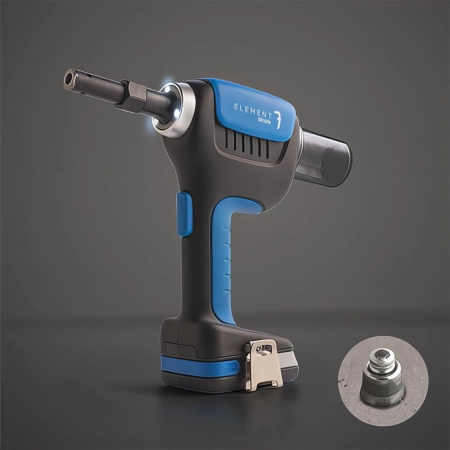 Coffret riveteuse E-7, 2 batterie élément 18V Li-Ion - 2.0Ah, chargeur et KIT2