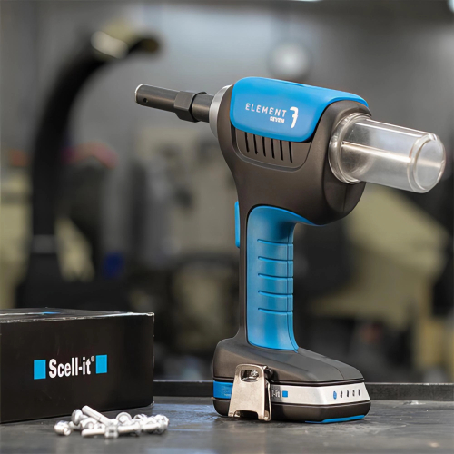 Coffret riveteuse E-7, 2 batterie élément 18V Li-Ion - 2.0Ah, chargeur et KIT5